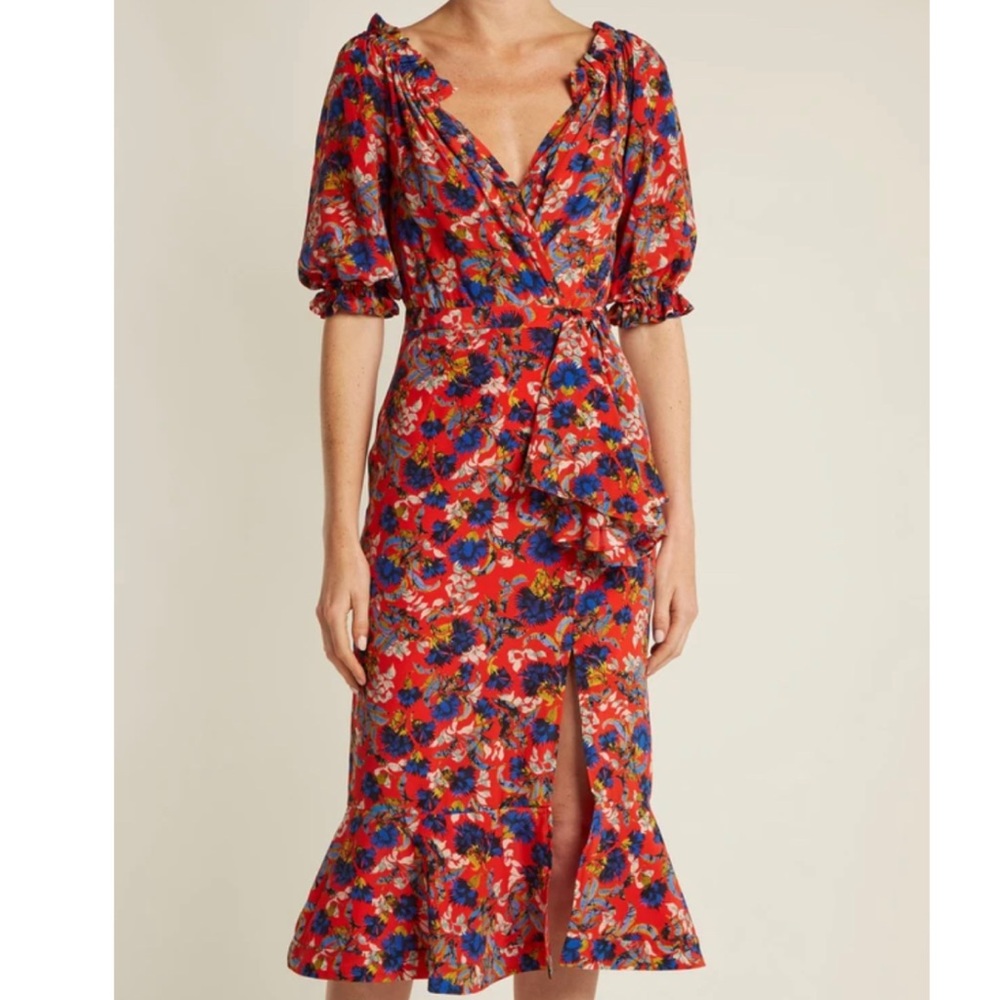 Saloni floral print dress